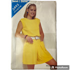 1986 Butterick 5495 Misses Jumpsuit 6 - 10 Loose Fit Cap Sleeve Mid Knee Pocket
