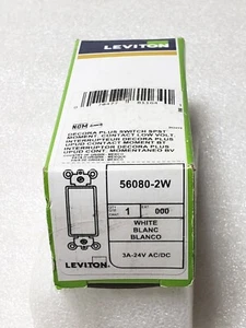 Leviton 56080-2W 3 Amp Decora Plus Center Off Rocker Switch, White, N£W - Picture 1 of 4
