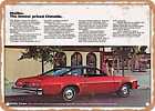 METALLSCHILD - 1976 Chevy Chevelle Malibu Coupe Vintage Anzeige