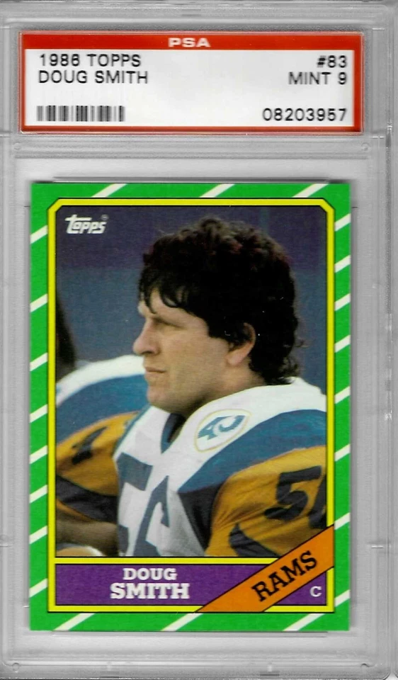 1986 Topps #83 - Doug SMITH - PSA 9+++ Rams - Image 1 of 1