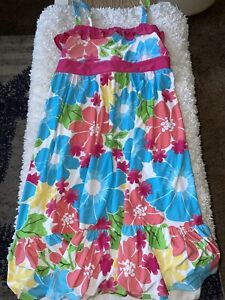 Justice Girls Sz. 16 Sleeveless Floral Dress. Great Material Blend. Pretty