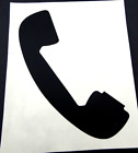 Hinweis-Aufkleber Telefon-Hörer Symbol 15 x 5 cm Fernsprecher Telefonzelle 80er