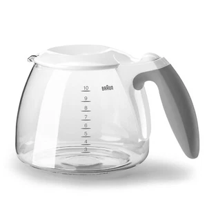 Jarra de vidrio de 10 tazas jarra blanca BRSC011 para cafeteras de goteo Braun - Imagen 1 de 1