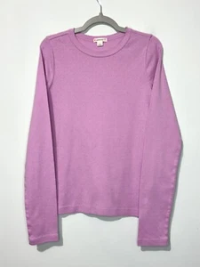 Crewcuts Girls T Shirt 12 Cotton Blend Lilac Crew Neck Long Sleeve Breathable - Picture 1 of 4