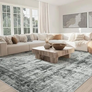 New-Large 8x10 Machine Washable Area Rug:Abstract Modern Non-Slip Thin Rugs for - Picture 1 of 6