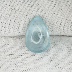 5.77 Cts Ultra Beautiful Luster Pear Cab "Sky Blue" Natural Aquamarine !!!! - Picture 1 of 2