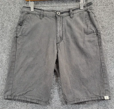 Pantalones Cortos VANS Off The Wall Para Hombre 30 Gris Oscuro Mini Cuadros Frente Plano 9"" 100% Algodón Foto 1 de 4