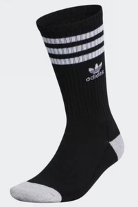 ADIDAS Alphaskin Maximum Cushioned Black White Crew Sport Socks Men Shoe Sz 6-12 - Picture 1 of 6