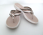 Clarks Women Cloudsteppers Breeze Coral Sandals Bronze White Beige Braided 9 New