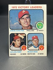 1973 Topps #66 1972 Victory Leaders Steve Carlton, Gaylord Perry, Wilbur Wood