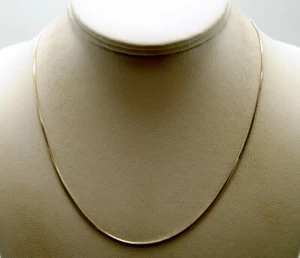 STERLING SILVER SHIMMERING BOX CHAIN LINKED NECKLACE 17.75" #F162 - Picture 1 of 3