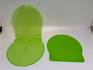 SALE! 2 NEW CD /DVD 120MM POLY SHELL CLAM CSHELL, GREEN, MFLE-1016, MADE IN US - Picture 1 of 2