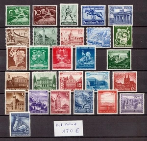 P151) Third Reich Hitler Nazi WWII LOT MINT NEVER HINGED MNH, Cat 170 Euro - Picture 1 of 1