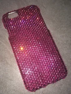 Rose Pink Crystal BLING Back Case For IPHONE X made with Swarovski Elements - Picture 1 of 1