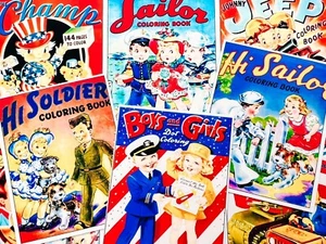 Handmade Set of 9 Patriotic USA Color Book Cover 4th of July Cotton FABRIC Panel - Picture 1 of 2