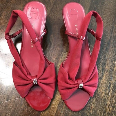 Sandalias Etienne Aigner talla 8,5 color rojo  Foto 1 de 4