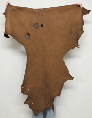 SADDLE DEERSKIN Leather Hide for Native Craft Buckskin Clothing Fringe Bag Pelt - Image 1 of 2