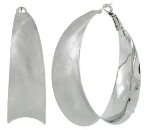 S.Michael Designs 2 1/4" Inch Graduated Satin Hoops - Picture 1 of 2