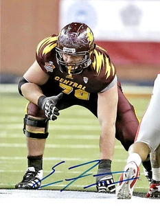 Eric Fisher Central Michigan handsigniertes handsigniertes Football Foto 2013 Draft b - Bild 1 von 1