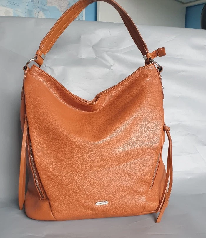 David Jones Tan Faux Leather Large Shoulder Tote Bag VGC - Image 1 of 4