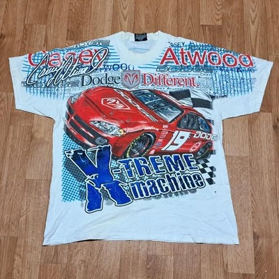 Vintage 2001 Nascar Shirt Chase Casey Atwood Racing Tee AOP Size L - Image 1 of 4