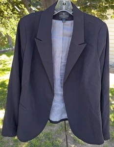 Chaqueta Blazer Worthington Mujer’s Frente Abierto Forrada Negra Talla Grande 1X Carrera - Imagen 1 de 15