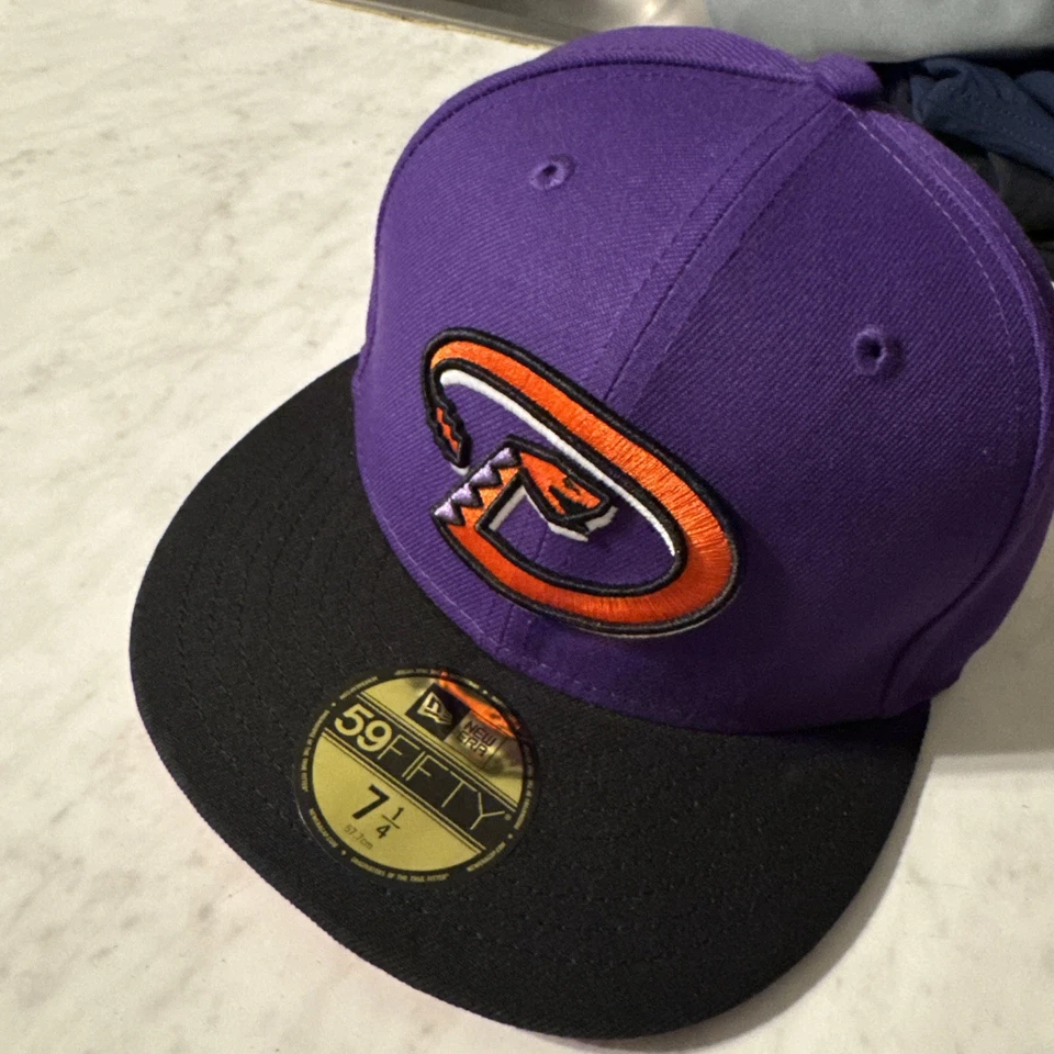 7 1/4Orange UV New Era Exclusive Arizona Diamondbacks 20th Anniversary Fitted - Image 1 of 4