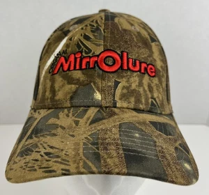 MirrOlure Hat Cap Strap Back Camo Camouflage Embroidered Cotton Fishing Mens - Picture 1 of 9