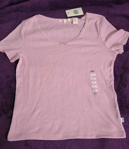 Girl's Levi's Pink Sweetie Pointelle Slim Fit Top Size Medium NWT  - Picture 1 of 6