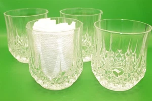 4 COUNT LOT CRISTAL D'ARQUES LONGCHAMP 10 1/4oz GLASS 3 3/4"H X 3 1/4" RIM - Picture 1 of 3