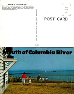 Postcard Mouth of Columbia River Cape Disappointment Lighthouse Scenic View - Picture 1 of 1
