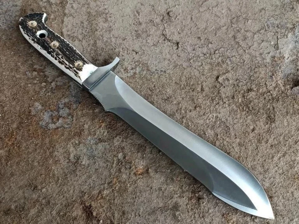 Hand Crafted Copy of Puma White Hunter Stag German D2 Steel Rep Knife W/Sheath - Image 1 of 4