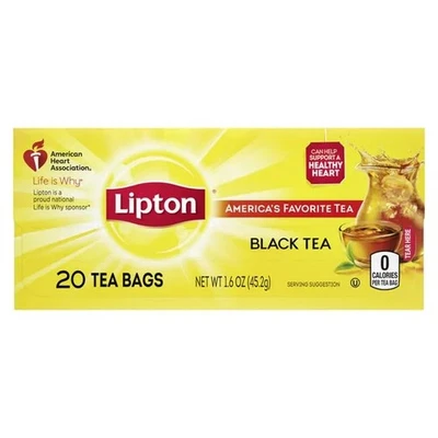 Lipton, té favorito de Estados Unidos, té negro, bolsas de té, 20 quilates (paquete de 2) Foto 1 de 4