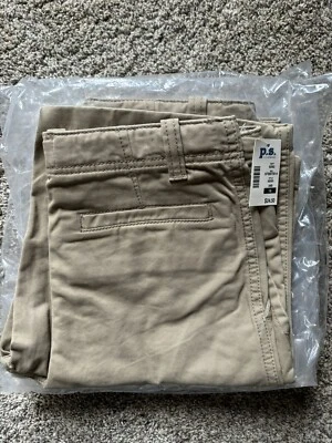 P.S. Pantalones Cortos Aeropostale Niños 14 Caqui (Cintura Ajustable) Foto 1 de 4