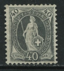 Switzerland 1882 25 centimes green mint o.g. hinged - Picture 1 of 1