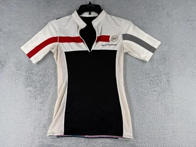 Camiseta deportiva de ciclismo Race Face para mujer pequeña roja blanca negra Rocky Mountain 1/4 cremallera Foto 1 de 4