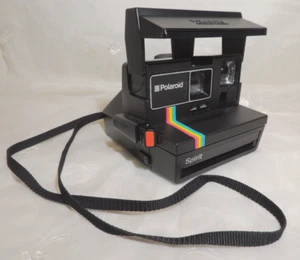 Junk Vintage Polaroid Spirit 600 Instant Film Camera Rainbow Stripes - Picture 1 of 7