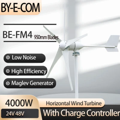 4000W Wind Turbines 24V 48V Generator Windmill Energy Wind Power with Controller - Image 1 of 4