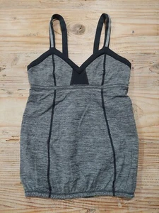 Lululemon Light Up Athletic Tank Gray Womens Sz 8 Workout Running Training Gym - Picture 1 of 7