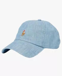 Neu Polo Ralph Lauren Herren blau Chambray Denim Baseballkappe - Bild 1 von 6