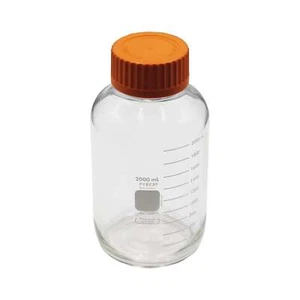 Botellas de almacenamiento de medios redondas boca ancha HFS(R) Corning PYREX tamaño: 2000 ml - Imagen 1 de 3