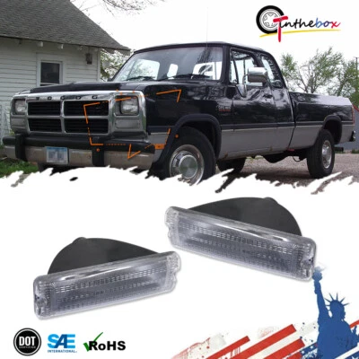 Luz de señal de giro transparente para 91-93 Dodge serie D/W D150 D250 D350 W150 W250 W350 Foto 1 de 4