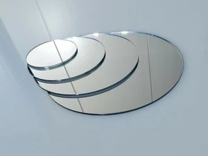 Spiegel rund, silber Ø 150mm aus Acrylglas XT, Deckel, Kreis, Scheibe, Wand Deko - Bild 1 von 7
