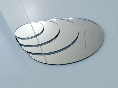 Spiegel rund, silber Ø 150mm aus Acrylglas XT, Deckel, Kreis, Scheibe, Wand Deko - Bild 1 von 4