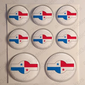 Panama Stickers Air Force Roundel Cockade 3D Adhesive Flag Resin Domed - Picture 1 of 1
