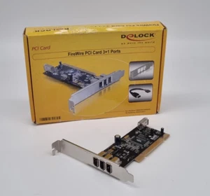 Delock Firewire 89179 PCI 3+1 Low + Normal Profile Adapter + Kabel - Bild 1 von 5