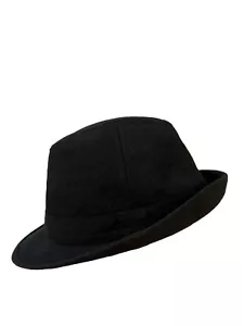 Michael Jackson, Black Hat Men's Felt Fedora Hat Short Brim Cap Size Sm Med - Picture 1 of 8