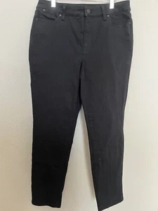Talbots Jeans Women's Size 10P Flawless Slim Ankle Black Mid-Rise Denim Pants - Picture 1 of 9