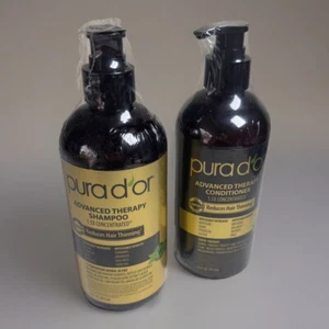 PURA D'OR Advanced Therapy Shampoo and Conditioner 16 oz Hair Thinning - Picture 1 of 4