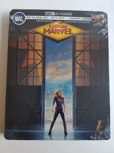 CAPTAIN MARVEL STEELBOOK (4K UHD + Blu-Ray + Digital Copy) Marvel New & Sealed - Imagen 1 de 7